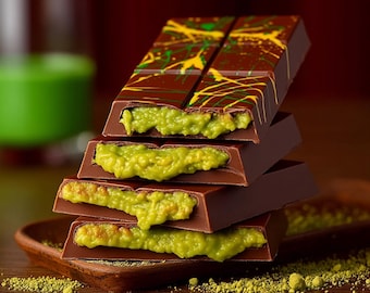 Receta imprimible de la mejor barra de chocolate de Dubái: Relleno de pistacho (PDF imprimible)