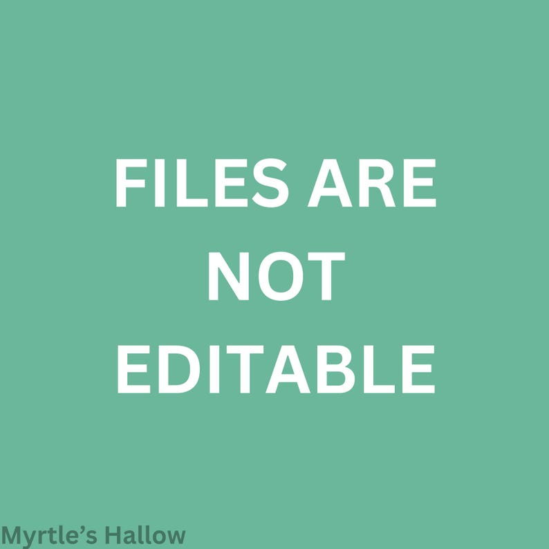 the text "FILES ARE NOT EDITABLE" against a green background.