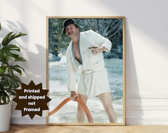 Christmas Vacation Movie Poster, Funny Bathroom Print, Cousin Eddie, Vertical Posters