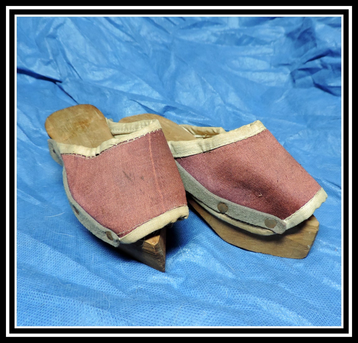 Old Asian WOODEN SHOES Vintage Collectible Historic Hand - Etsy