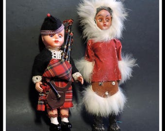 Collection of 8 Dolls Representing Worldwide Countries-ranging in