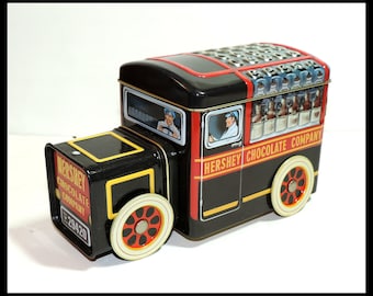 HERSHEY CHOCOLATE COMPANY  Milk Truck Tin Canister, vintage box,  collectible item