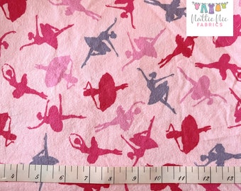 Pink Flannel Ballerina Fabric