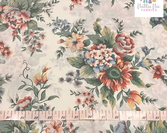 Vintage Green and Pink Floral Pillowcase