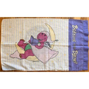 Barney Pillowcase - Etsy