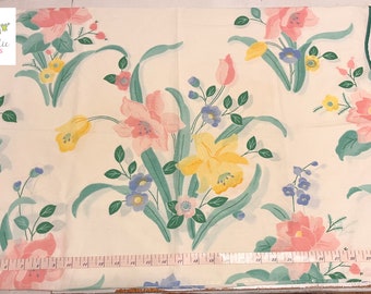 Vintage Pink and Yellow Floral Pillowcase with Curved opening