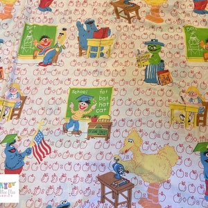 Twin Vintage Sesame Street Flat Sheet