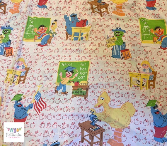Twin Vintage Sesame Street Flat Sheet - Etsy