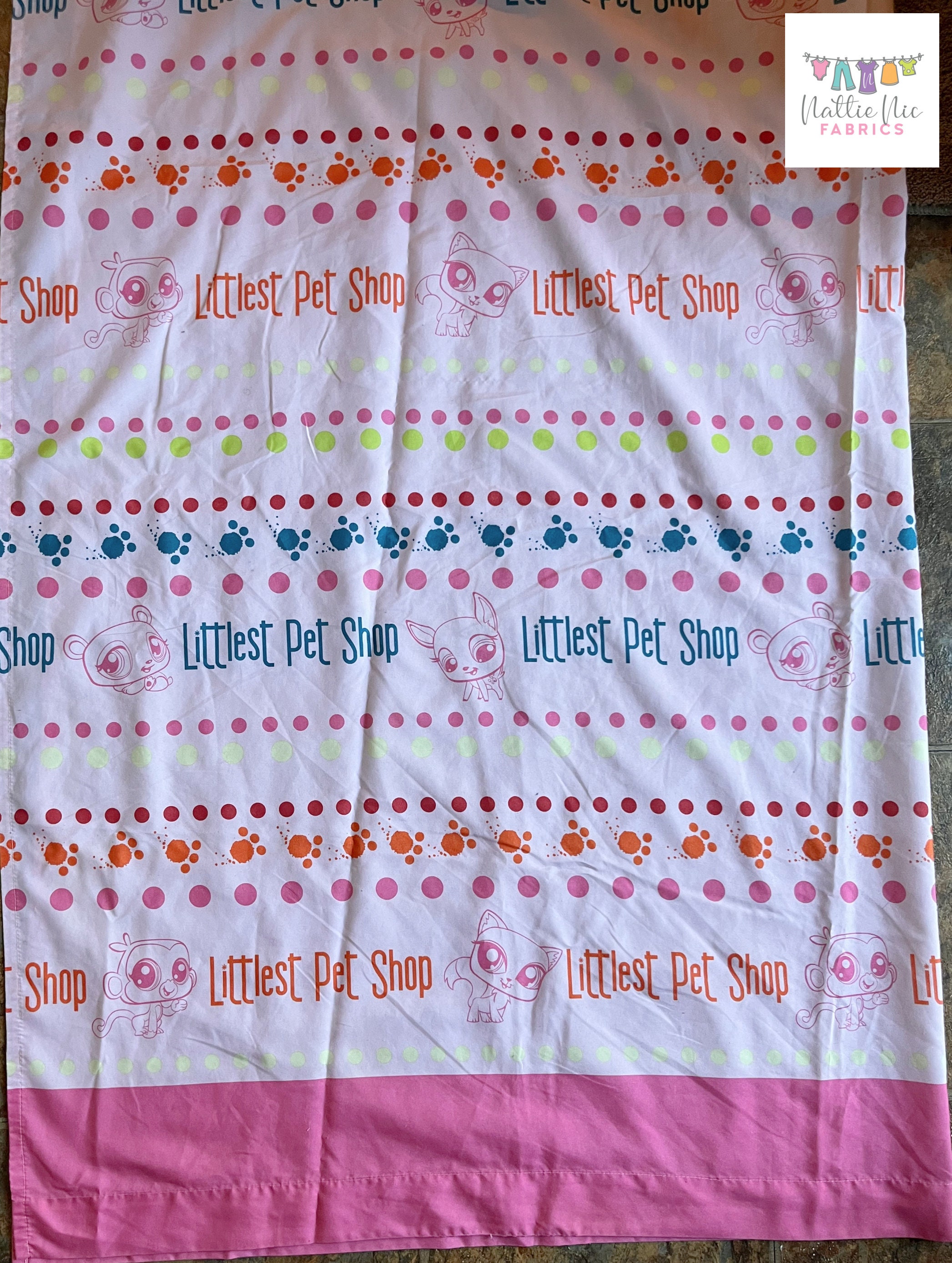 Vintage Twin Flat Sheet With the Littlest Pet Shop - Etsy