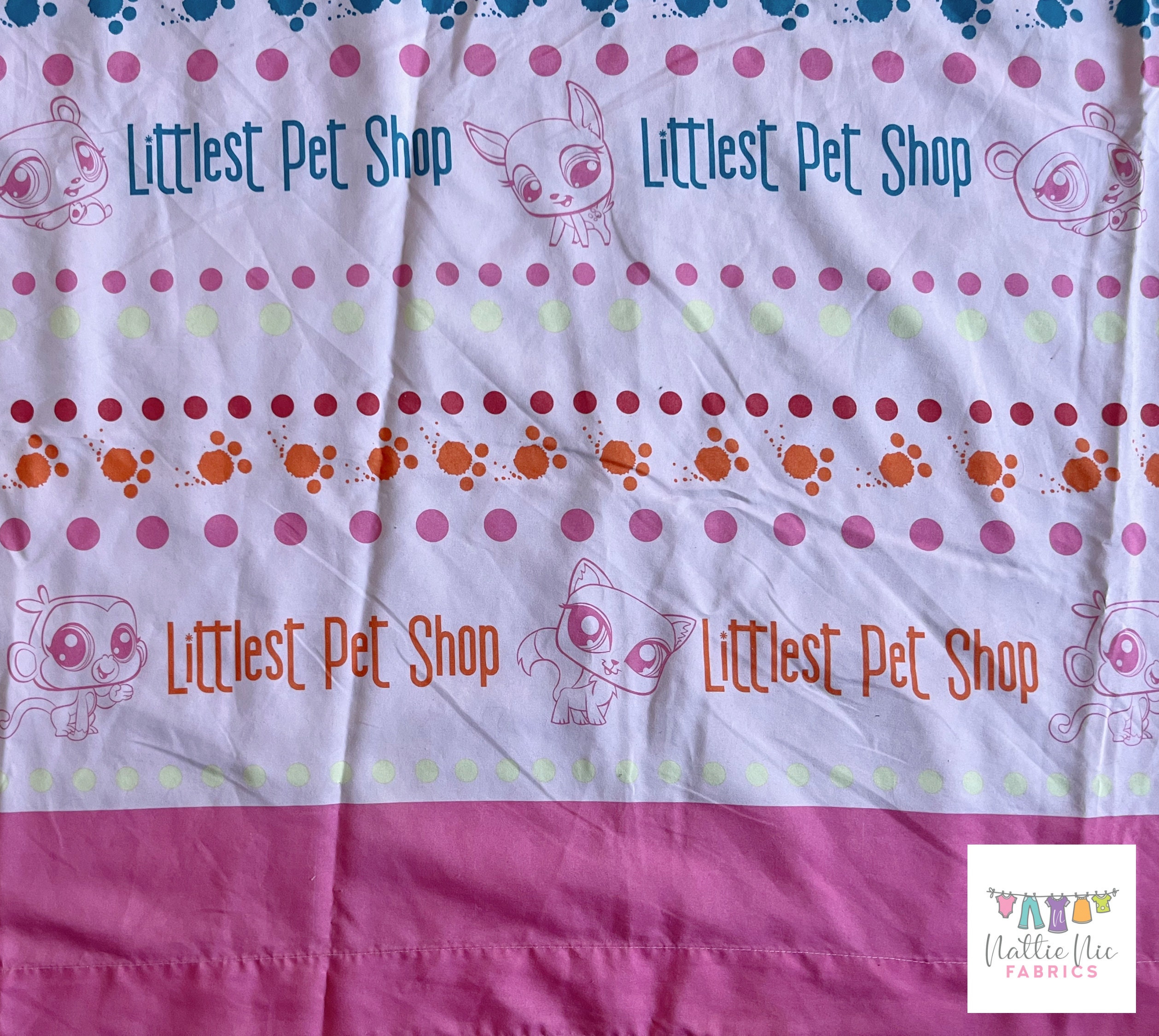 Vintage Twin Flat Sheet With the Littlest Pet Shop - Etsy