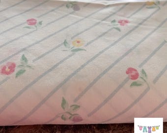 Deklaken Vintage Queen: JC Penney Rose bloemenstreep