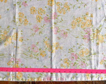 Pink and Yellow Floral Shabby Chic Pillowcase, Royal Family Cannon