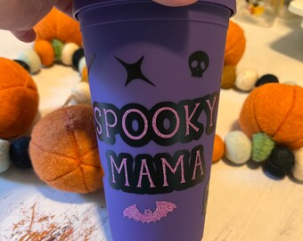 Spooky Mama cup, tumbler, drink glass, drinkware