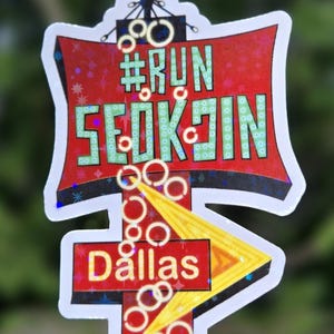 Run Seokjin Dallas Sticker: BTS Jin Tour, Sigel&#39;s Neon Sign