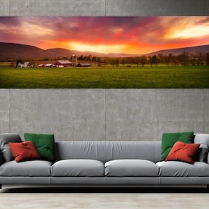AMERICAN FARM LANDSCAPE Canvas Print Art Autumn Pennsylvania Print Wall Decor HIgh-Quality Print Home Design Pennsylvania Farm Landscape