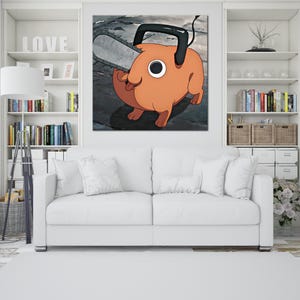 My BELOVED POCHITA From The CHAINSAW Man Anime Canvas Print Art Pochita High-Quality Print On The Wall Trendy Chainsaw Man Wall Design
