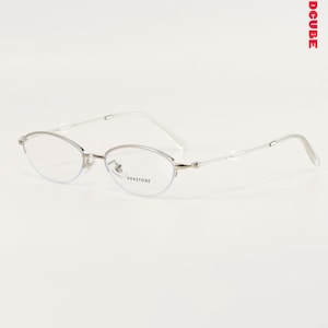 Vintage minimalistische randloze ovale brillen - Semi-randloze metalen slanke optische monturen - Brillenglazen helder cadeau