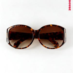 Vintage Oversized Tortoise Shell Sunglasses - Classic Round Acetate Frames Y2K 90s Chunky Glasses