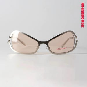 Cyberpunk Wickelbrille Metallic Alien Kern futuristische Y2K Brille