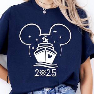 Archivo de diseño de camiseta Mickey Cruise 2025 SVG PNG PDF, archivo Cricut de crucero navideño 2025, 300 ppp, gráfico de orejas de ratón para planchar