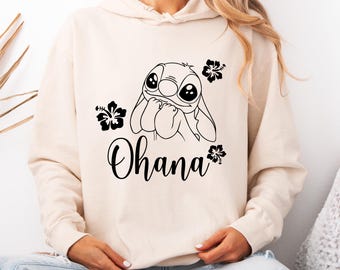 Stitch Ohana SVG Cricut, Stitch Kawaii PNG PDF Cut File, Instant Download