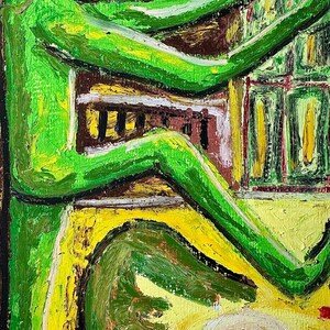 pastelli a olio dipinti su carta speciale dall'autore originale