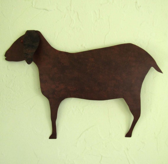 Metal Wall Art Sculpture Goat Folk Art Farm Animal Home Decor Etsy