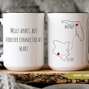 Personalisierte Fernfreundschaft, vermisse Sie Geschenk, Geschenk für den besten Freund, Wunsch, wir lebten näher Becher, Besties Becher, ich wünschte, Sie lebten, Fern