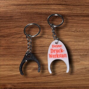 Personalisierbarer Einkaufswagenchip Halter PETG – Schlüsselanhänger, Werbegeschenk, mit/ohne Text, individuell, robust, Geschenkidee