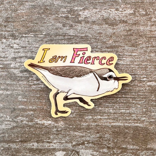 I am Fierce - Snowy Plover - sticker