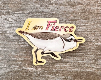 I am Fierce - Snowy Plover - sticker