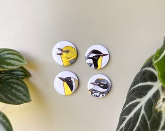 Local Warblers - Set of 4 Magnets