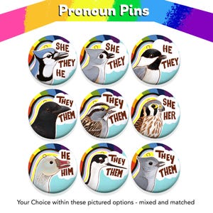 Pronoun Pride Pins