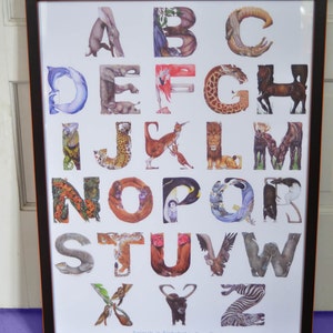 Animaux en Alphabet Affiche 18 x 24 Casey G. image 3