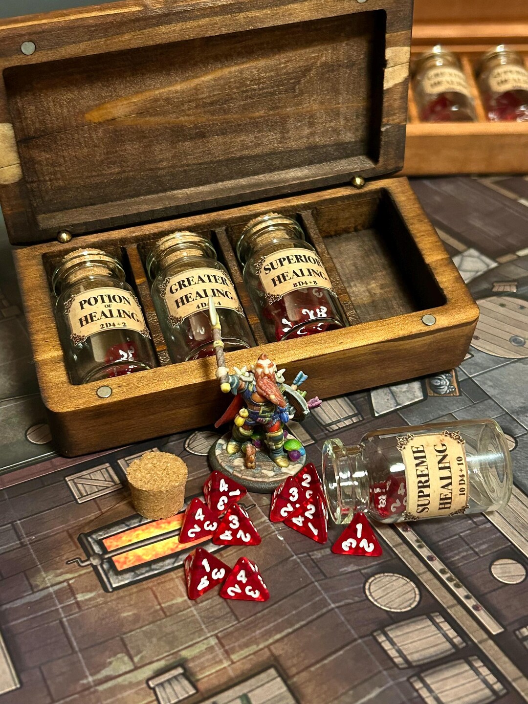 Dnd Mini Box EPIC Handmade Dungeons and Dragons Miniature Health Potion Kit for Dnd ...