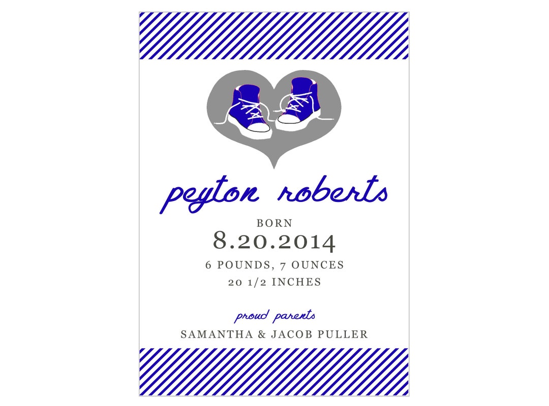 Shoes Baby Announcement - Etsy