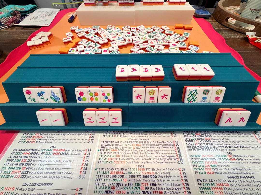 Double Mahjong (2 Player) Rack - Set of 2 - Easy Travel Set - Etsy