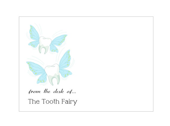 Tooth Fairy Note Card Printed Mailed Etsy