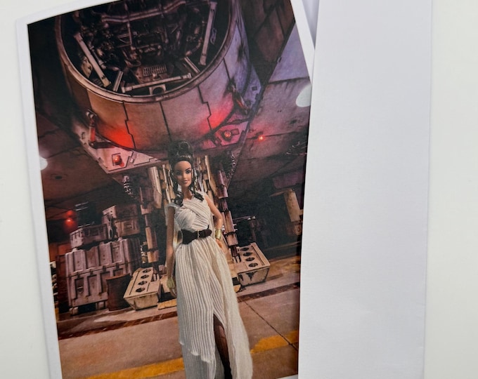 New Barbie in Star Wars Greeting Card 5"x7" w/Envelope