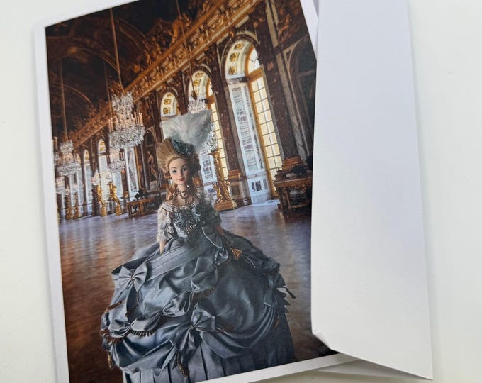New Barbie as the French Queen Marie Antoinette Greeting Card 5"x7" w/Envelope