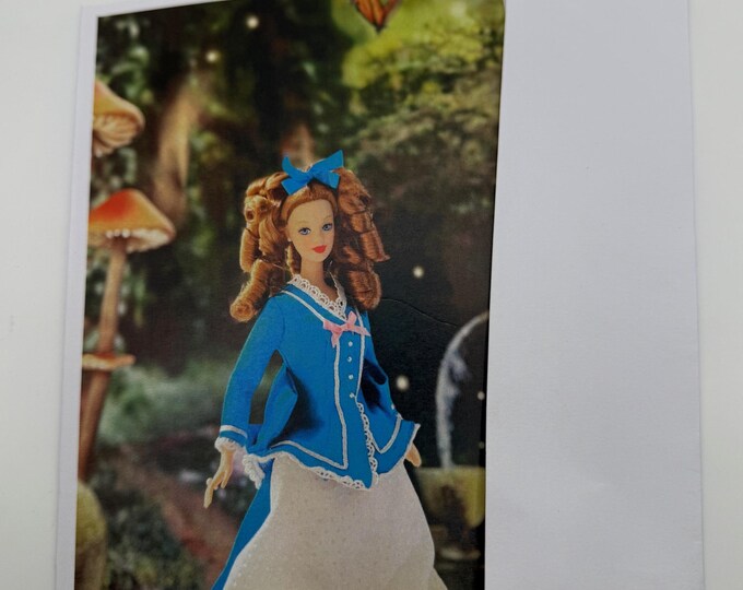 New Barbie as Alice in Wonderland Greeting Card 5" by 7" w/Envelope