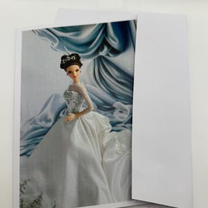 New Barbie in a Reem Arca Bridal Gown Greeting Card 5&quot;x7&quot; w/Envelope