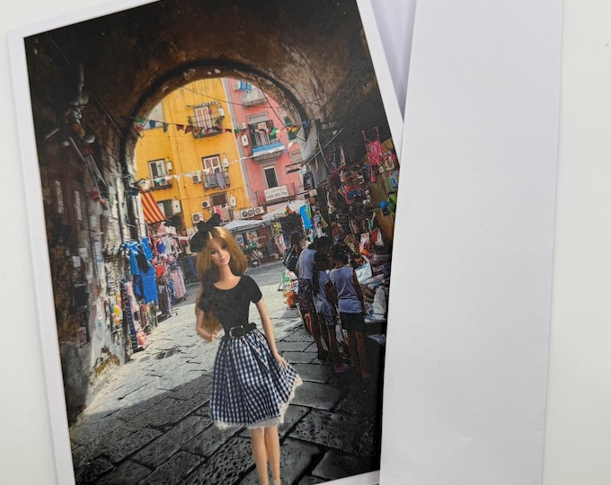 New Barbie in Italy Greeting Card 5" by 7" w/Envelope