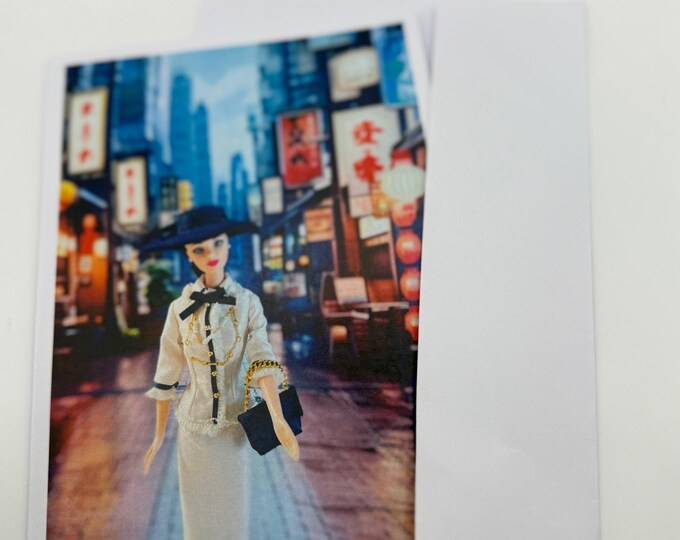 New Barbie in the Spring of Tokyo Japan Greeting Card 5" by 7" w/Envelope