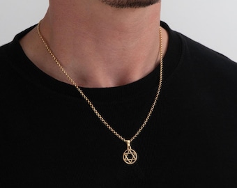 Men's Sterling Silver Star of David Necklace: Jewish Pendant