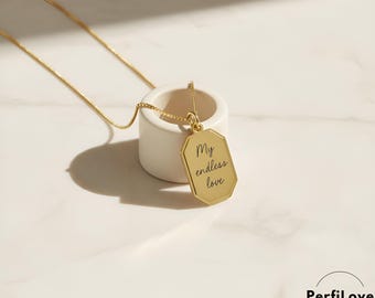 Handwriting Necklace for Her - Actual Signature Pendant - Personalized Memorial Jewelry - Custom Engraved Gift