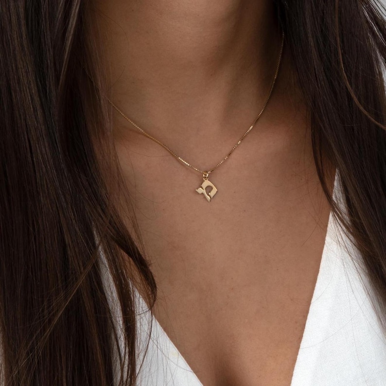 Hebreiskt initialhalsband: Judiska smycken i sterlingsilver bild 3