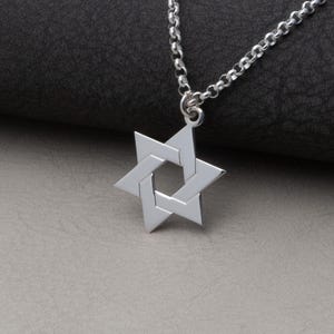 Davidsterketting heren – Magen David-hanger, Joodse ketting voor hem, Joods symboolsieraden