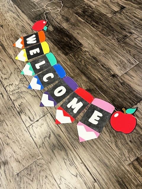 Welcome Banner, Colored Pencil - Etsy