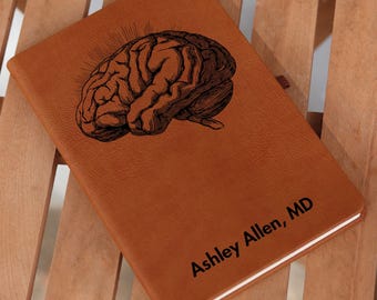 Regalo personalizado para neurólogo: diario personalizado, regalo para enfermero/a neurocirujano/a, regalo de graduación en neurociencia, regalo para neurocirujano/a.